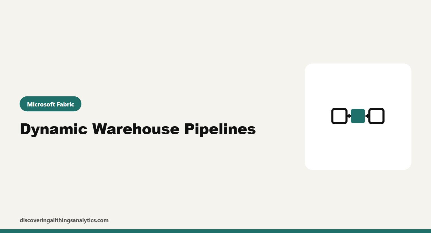 Three connected boxes representing dynamic warehouse connections in Microsoft Fabric deployment pipelines
