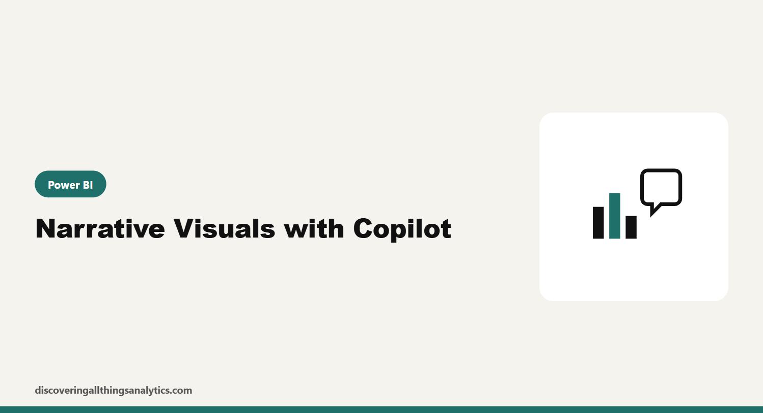 Bar chart with a speech bubble representing narrative visuals with Copilot in Power BI