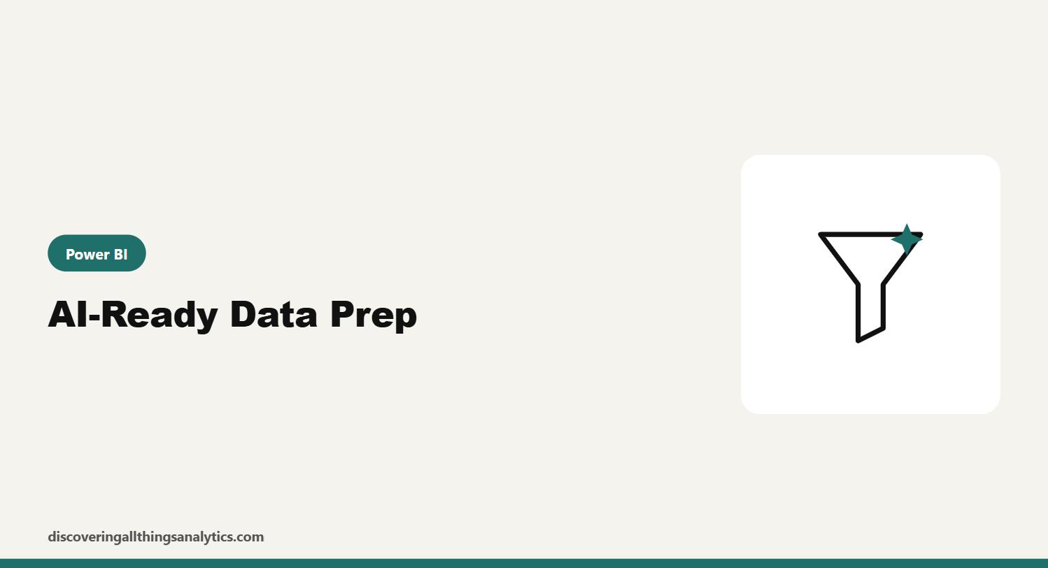 Funnel icon with an AI sparkle representing data preparation for Copilot in Power BI