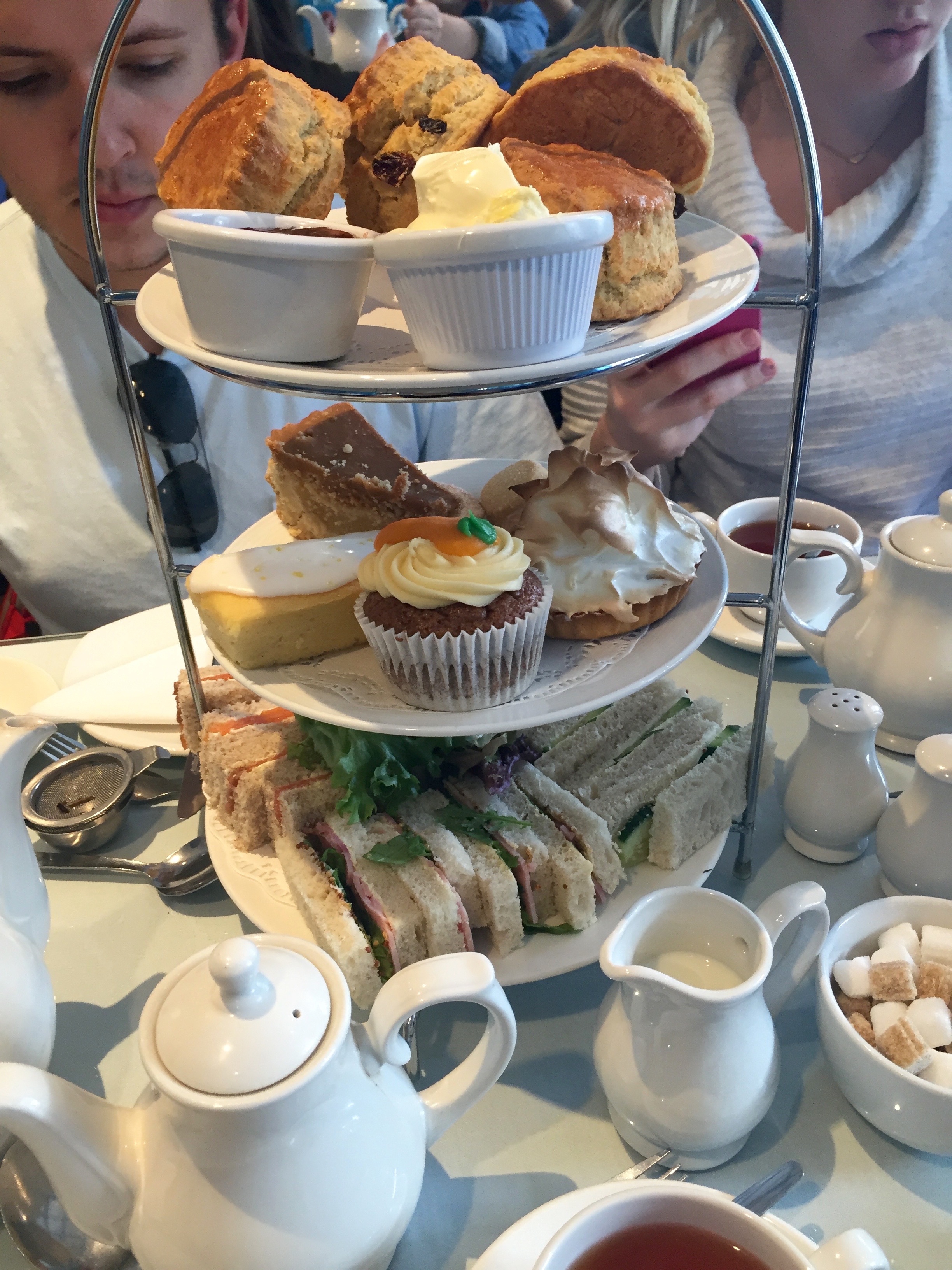 Willow Tea Room - one of the many arrangements of scones, sweets, and tea sandwiches that we had