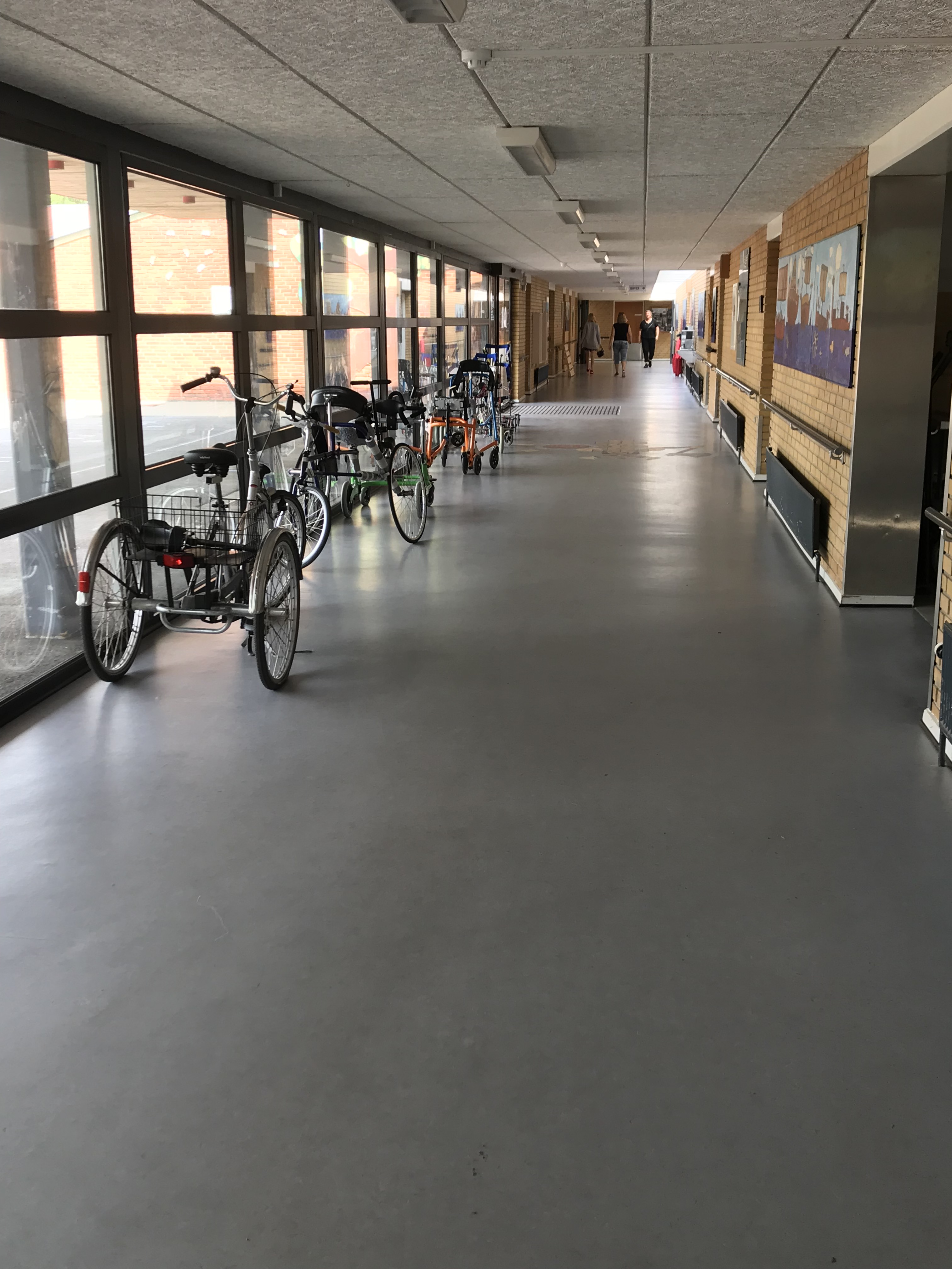 This equipment is used by students with physical disabilities to allow easier and safer movement around the campus.
