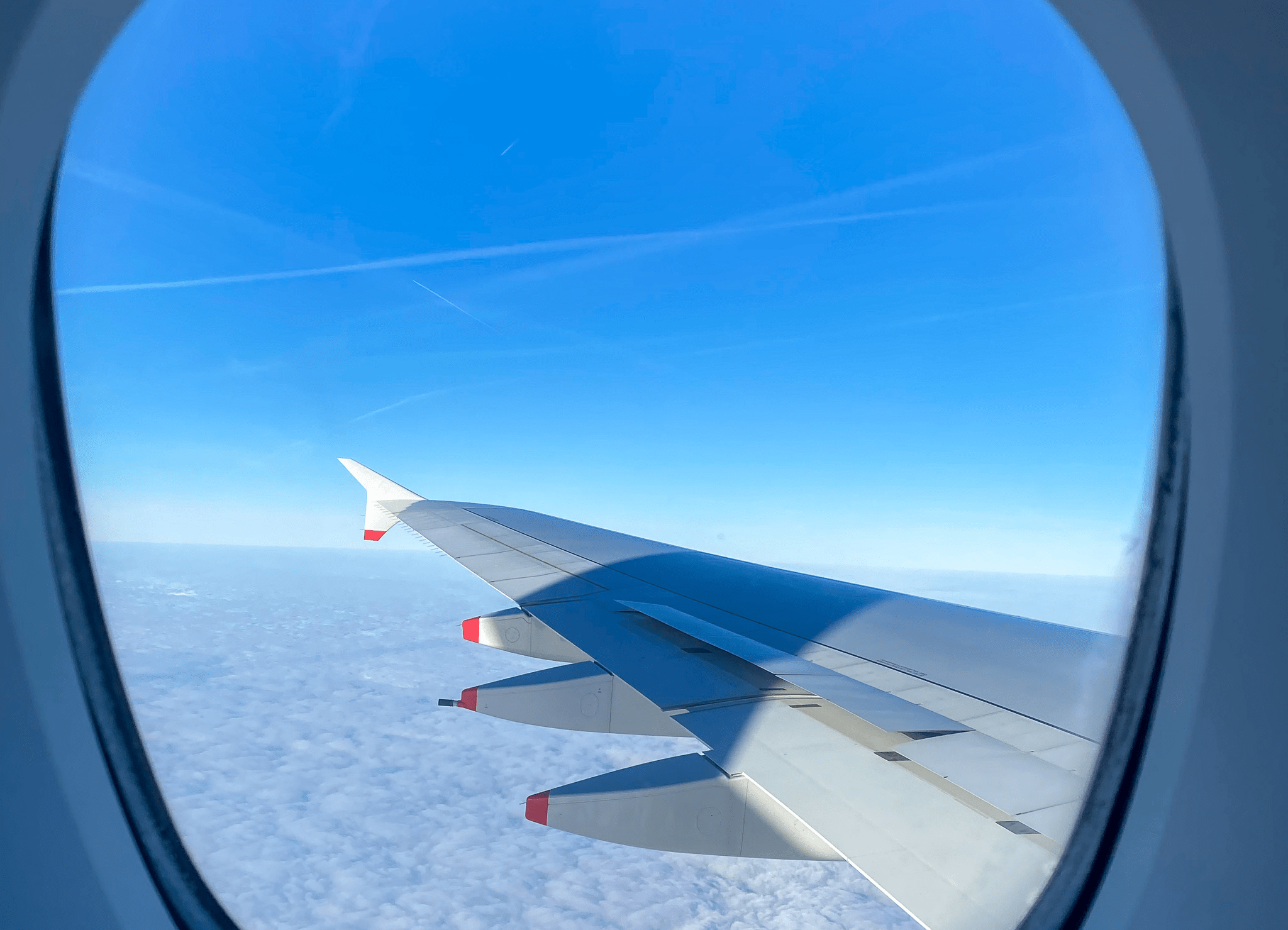 View from airplane window