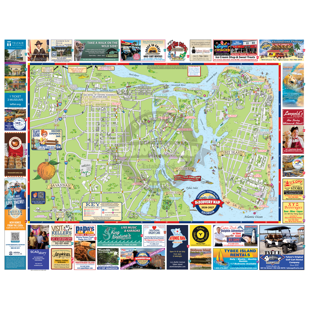 Savannah Tybee Island GA Discovery Map Savannah Overview 2026 