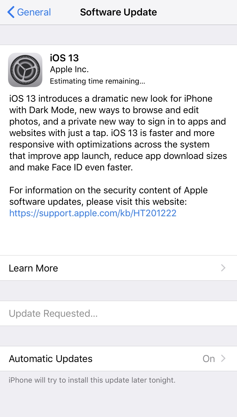 If you've set up your apple id and need help signing in to or using. Stuck On Update Requested For Ios 13 Apple Community