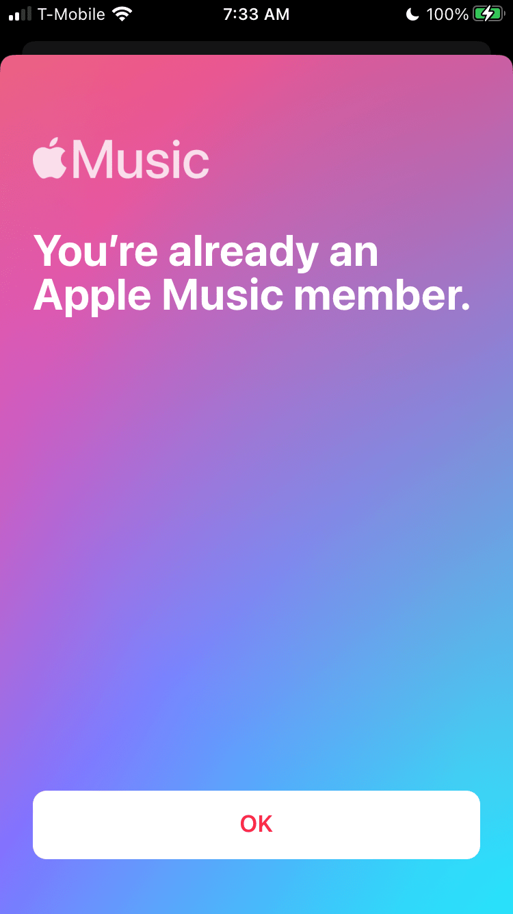 Can't sign into apple music classical