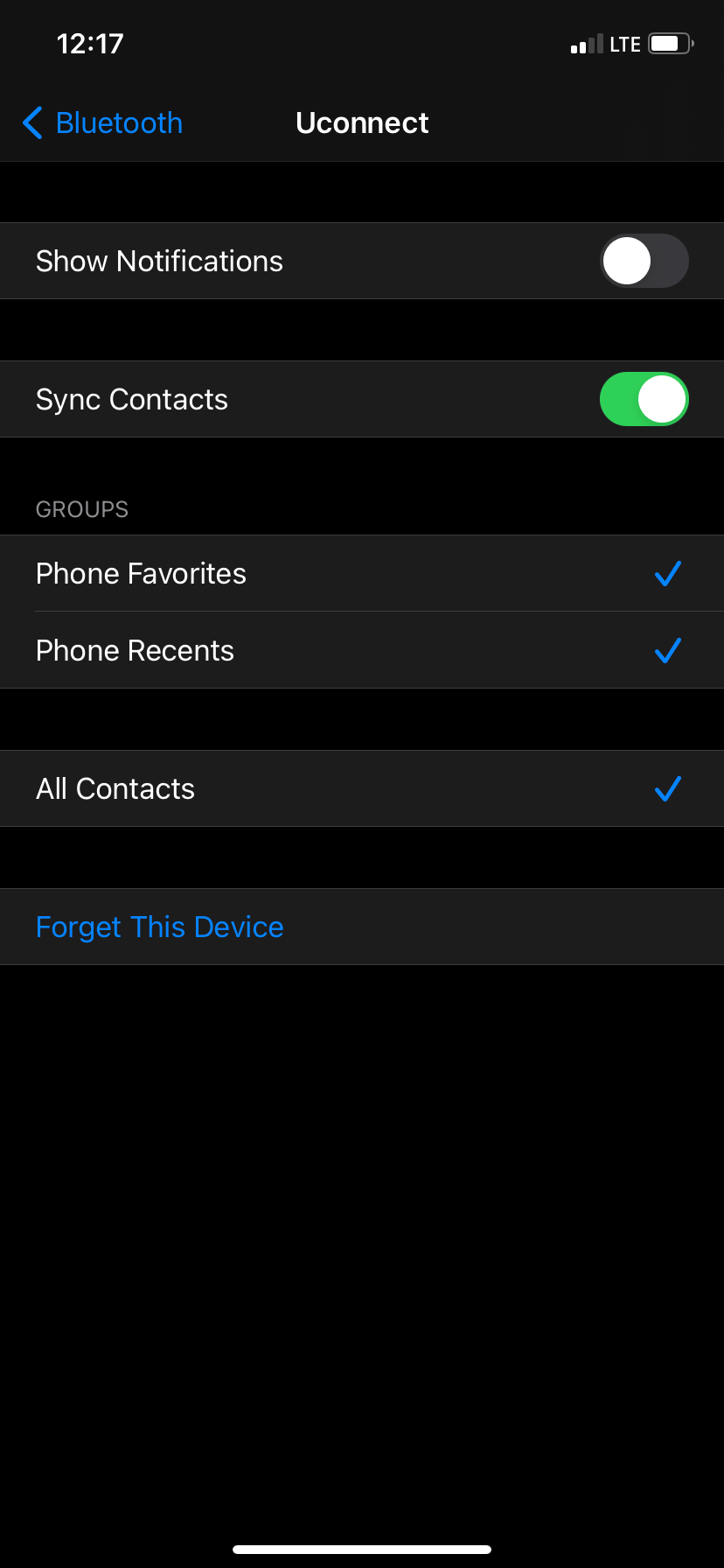 Uconnect. Can't Turn Of Bluetooth For Med… - Apple Community