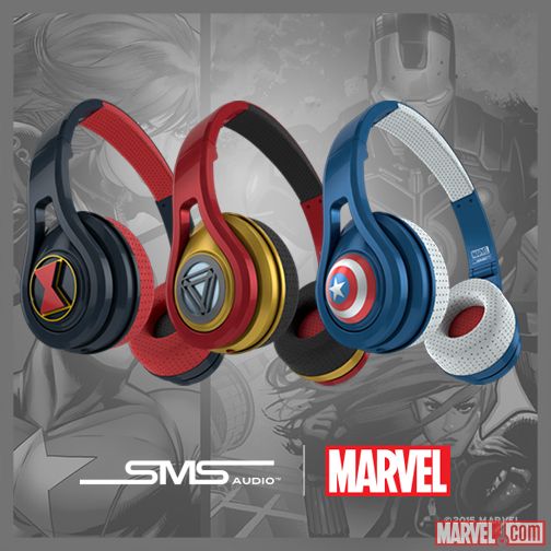 Marvel & sms audio release avengers themed headphones