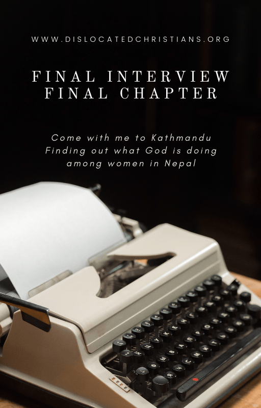 Typewriter to indicate author writing final chapter