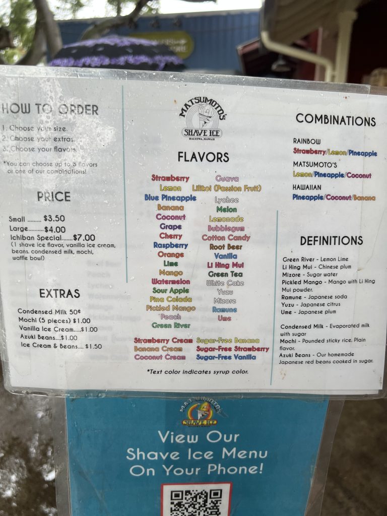 Matsumoto's Menu