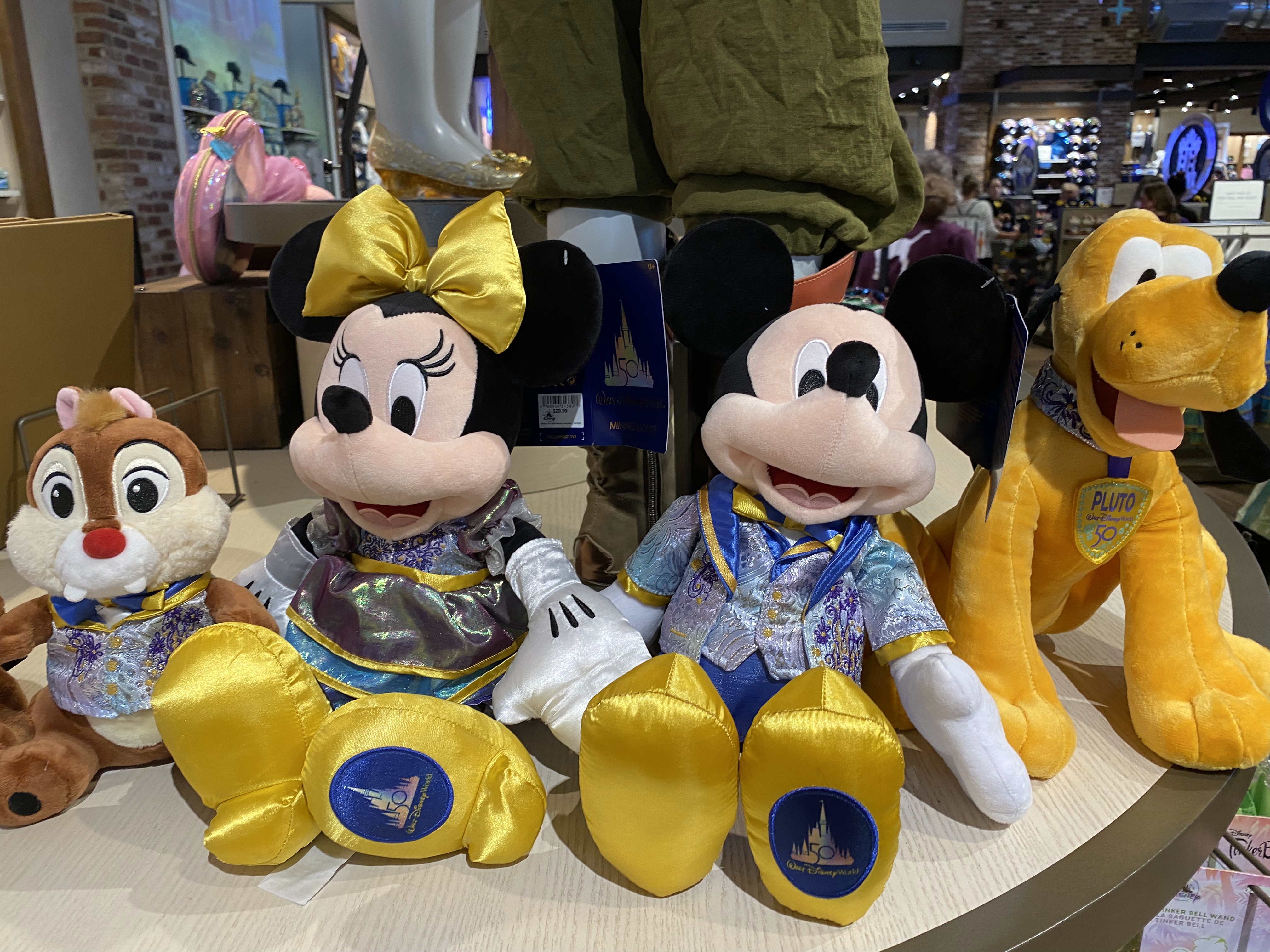 値下げ中　ミッキー・ミニー ぬいぐるみセット ウォルトディズニーワールド50周年 WDW50周年グッズ】ウォルトディズニーワールド50周年ぬいぐるみ