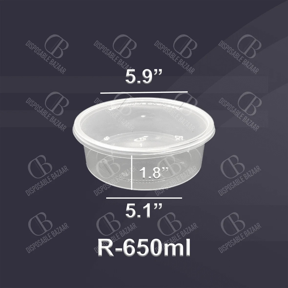 Plastic Container Round - RFC-650ml