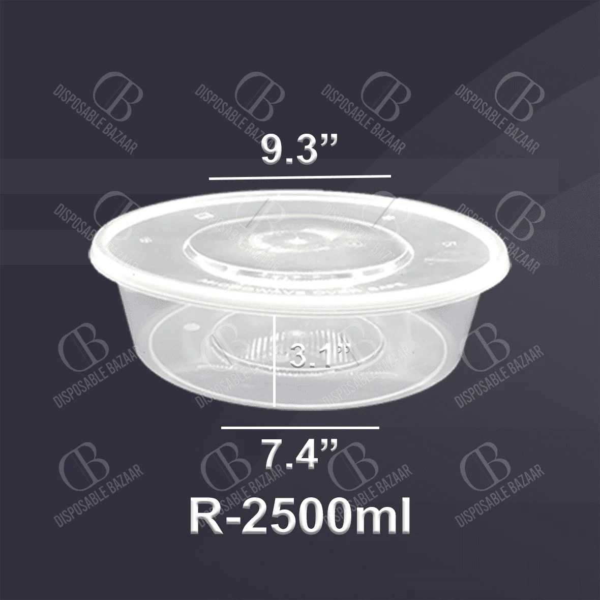 Plastic Container Round - RFC-2500ml