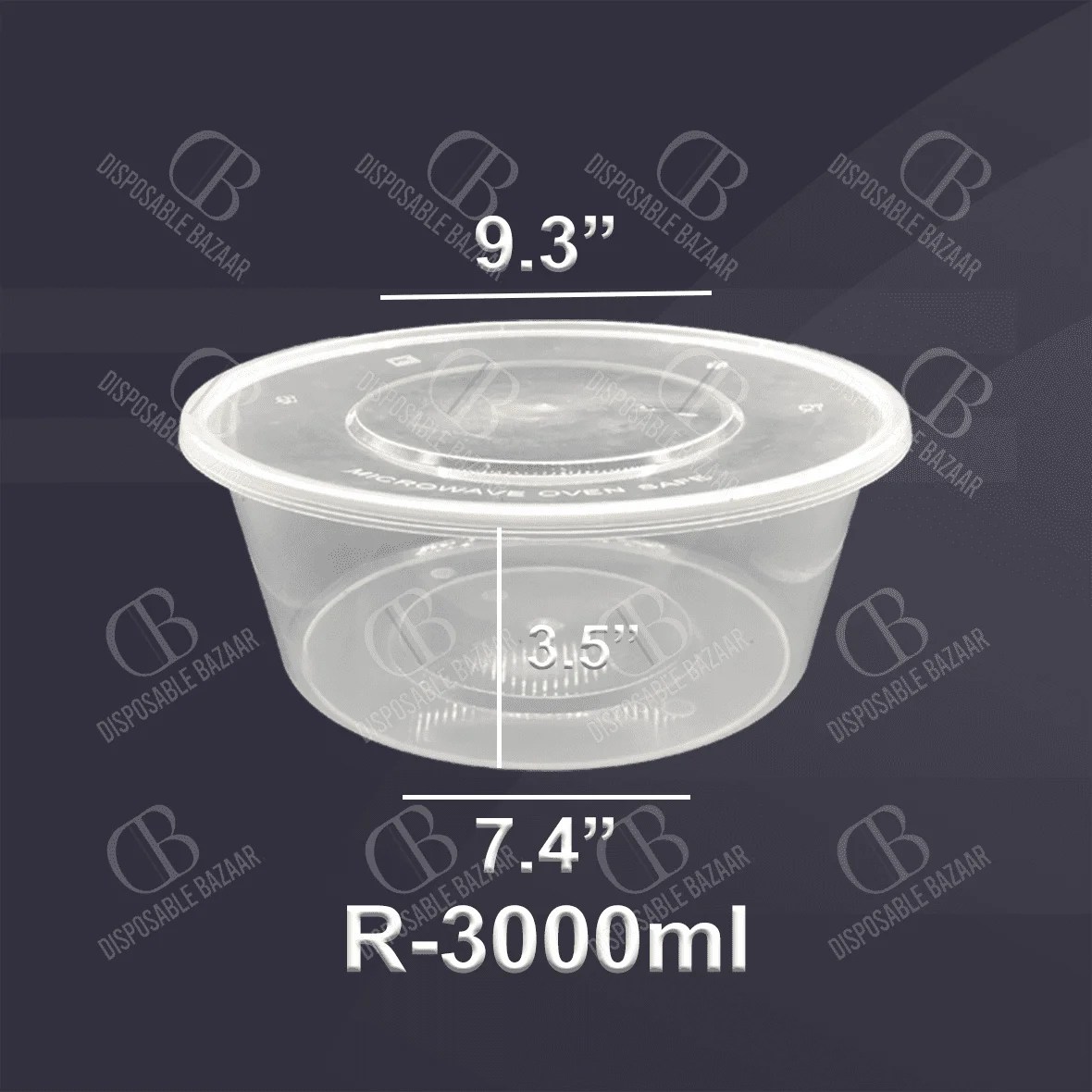 Plastic Container Round - RFC-3000ml