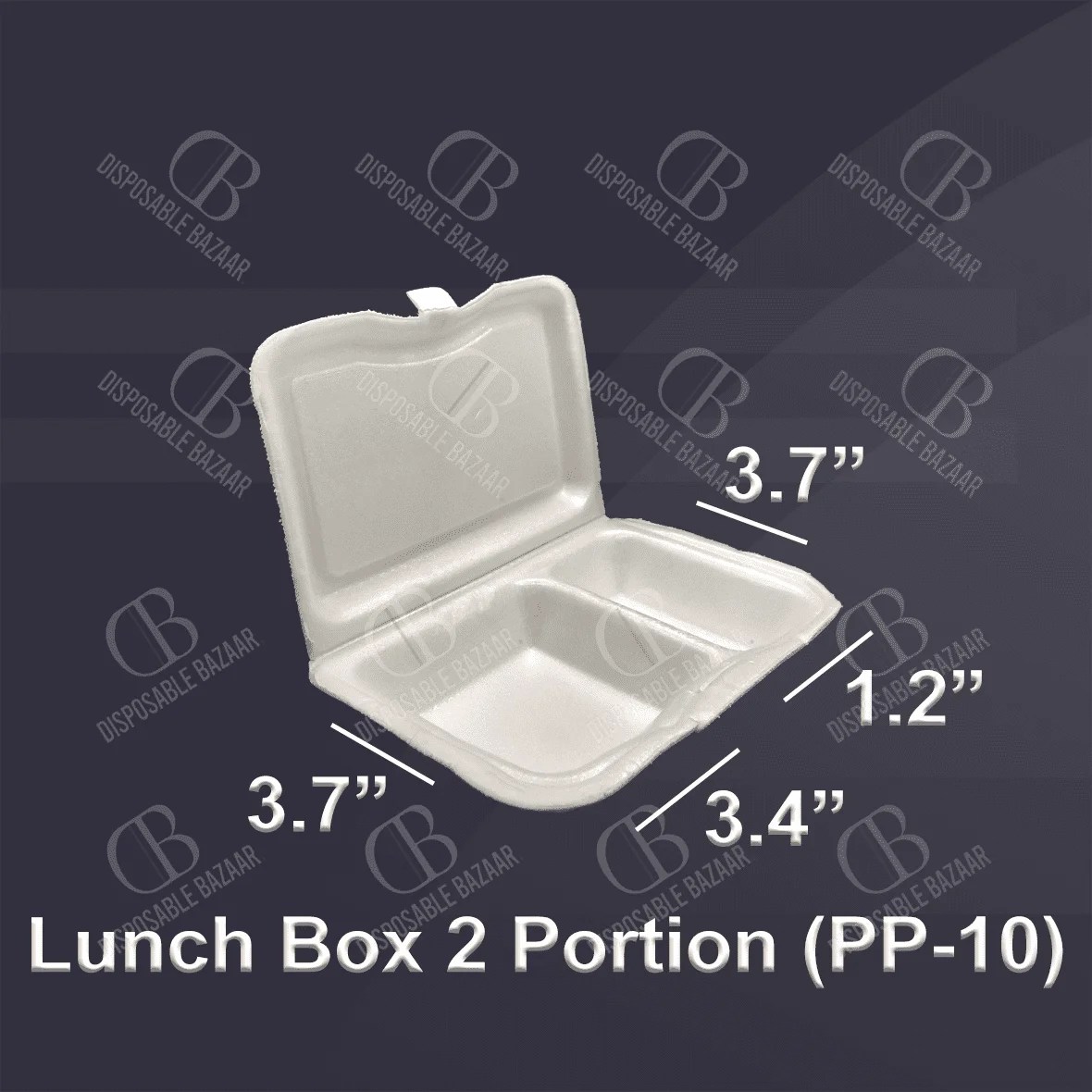 Styrofoam Lunch Box 2 Portion PP-10