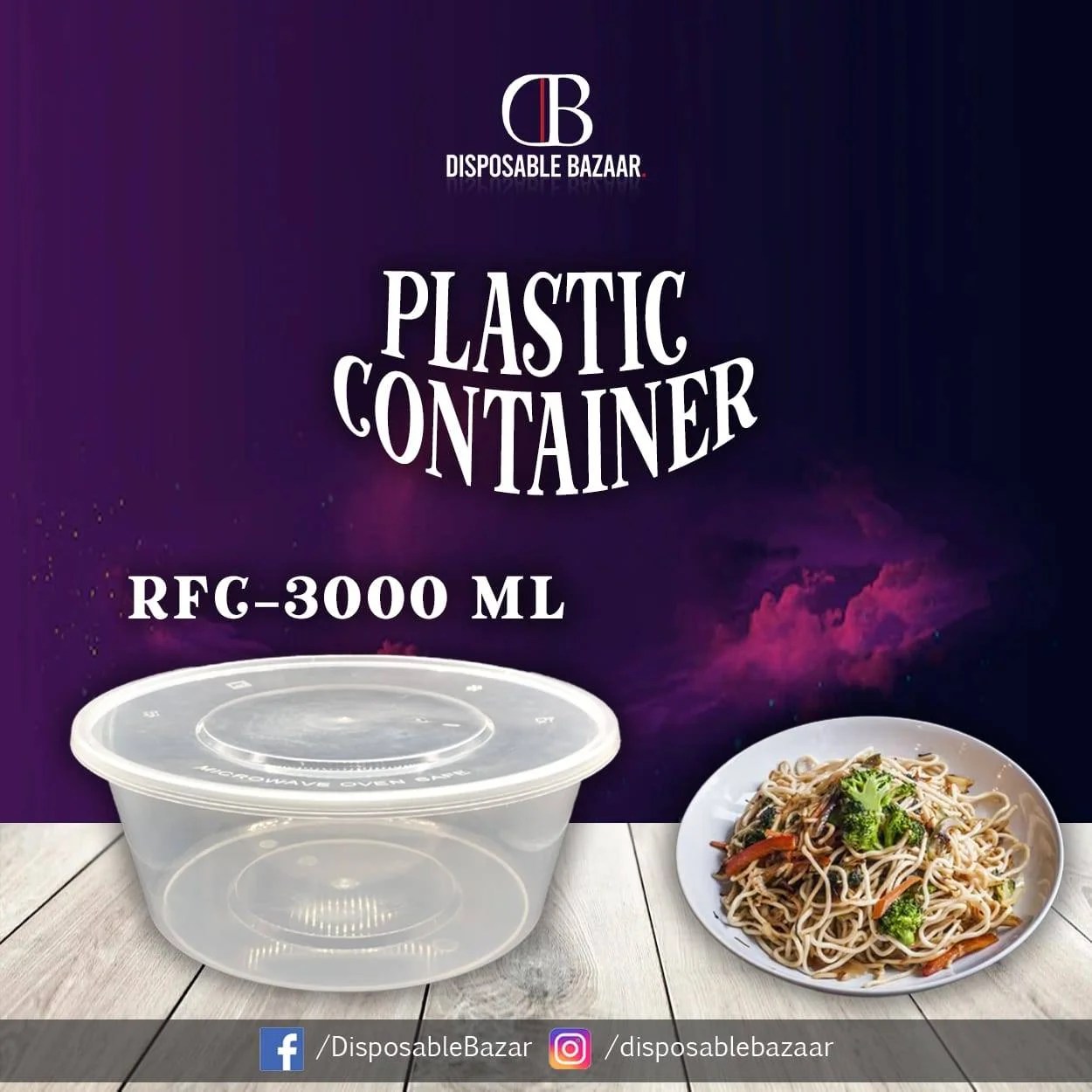 Plastic Container Round - RFC-3000ml