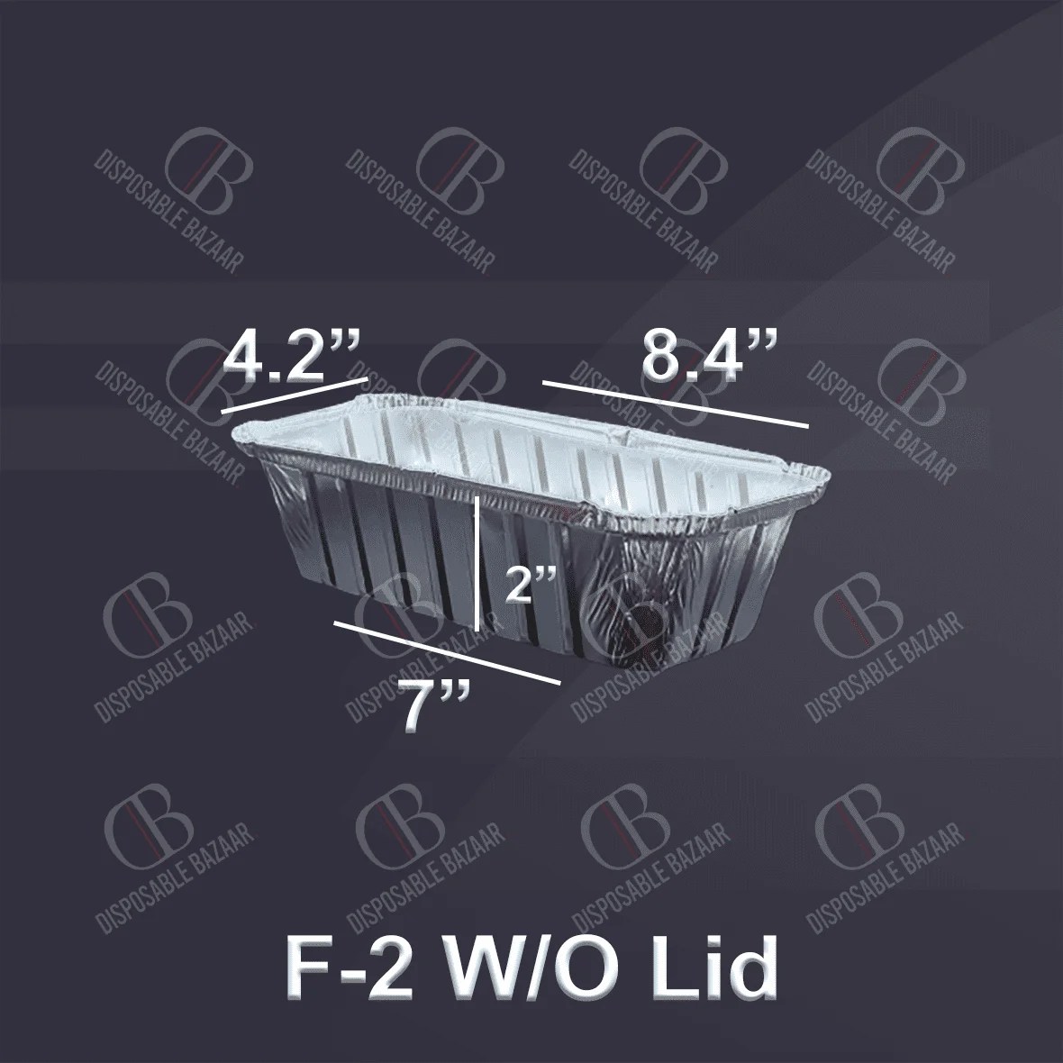 Aluminium Containers F-2 Without Lid