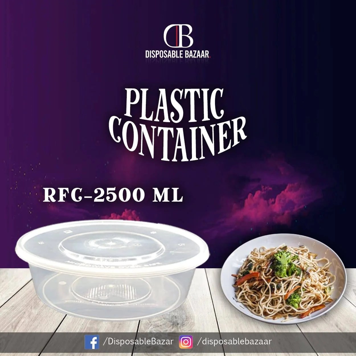 Plastic Container Round - RFC-2500ml