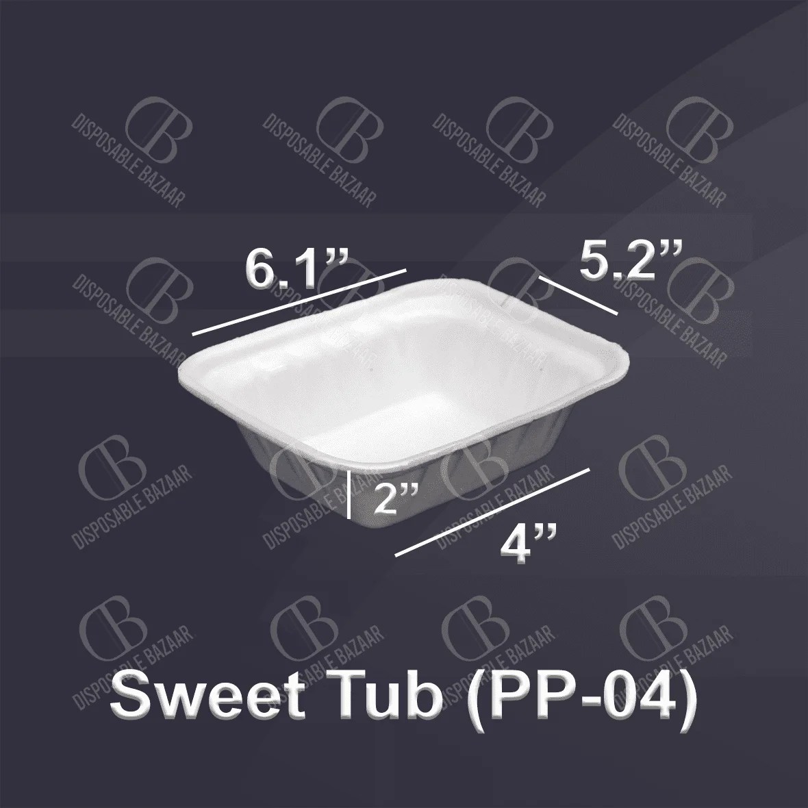 Styrofoam Sweet Tub PP-04