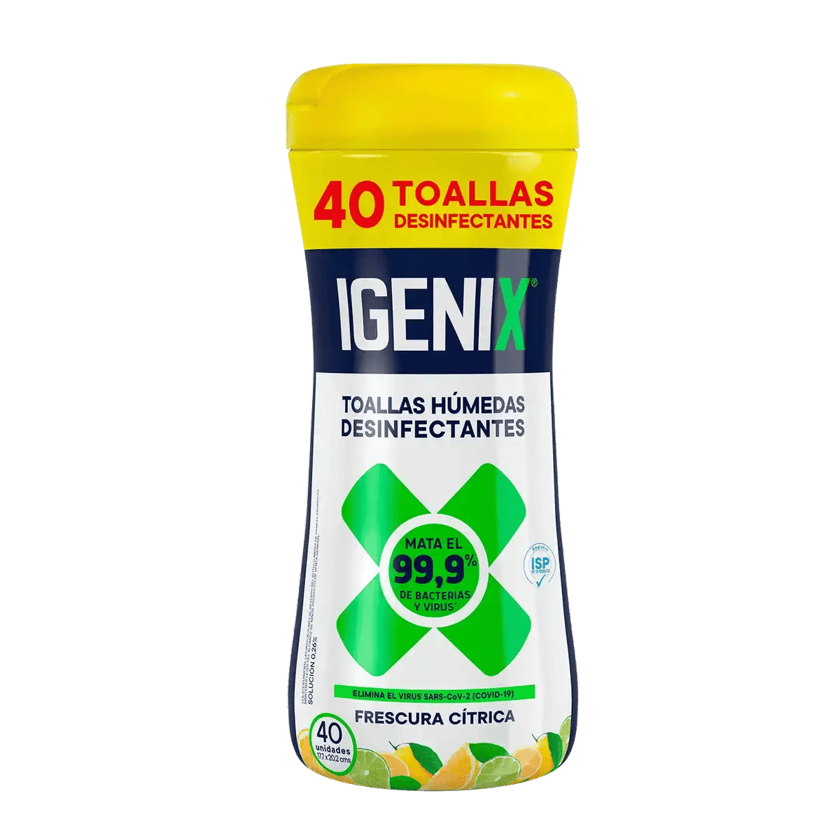 Toallas Húmedas Desinfectantes Igenix Frasco 40un