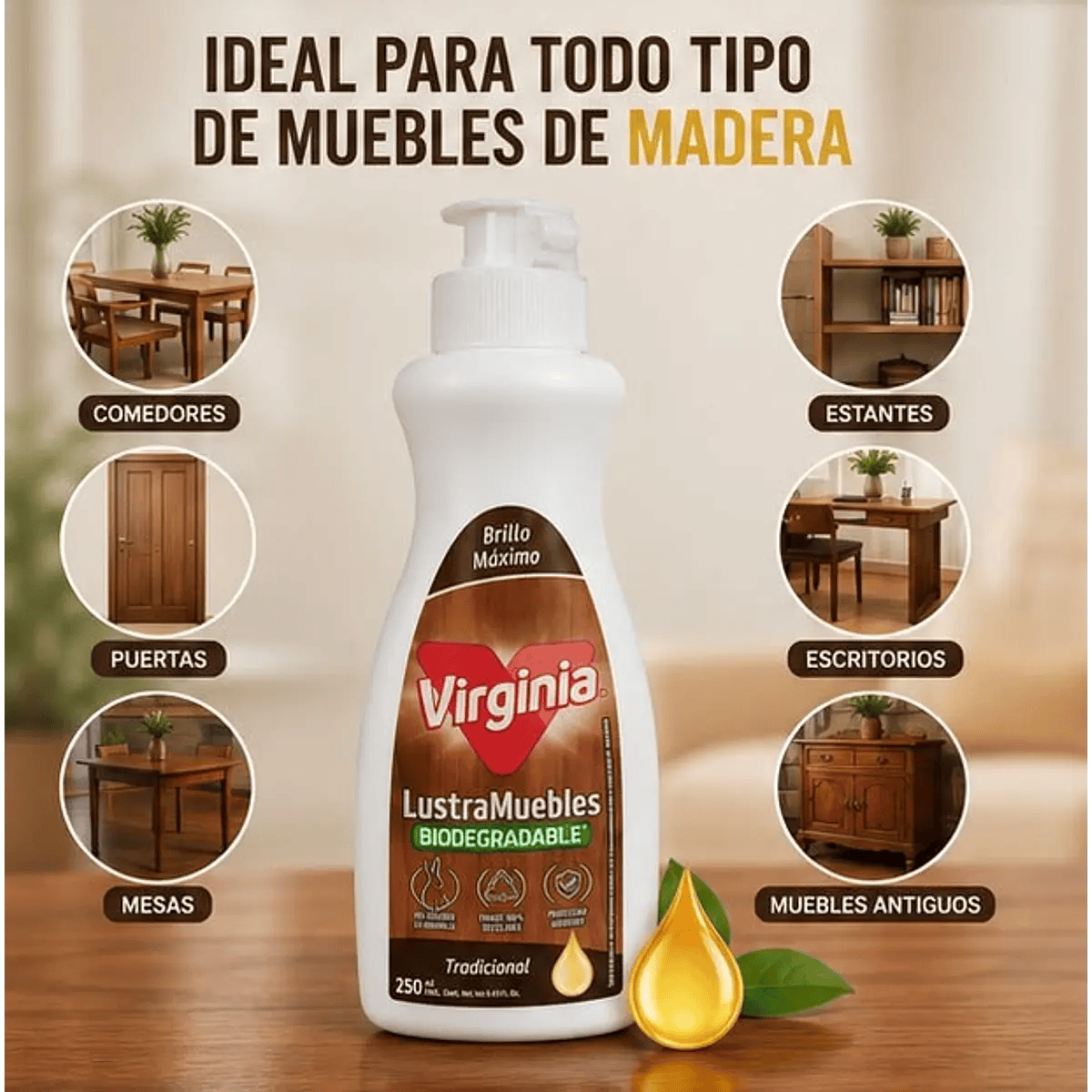 Lustra Mueble 250ml Virginia