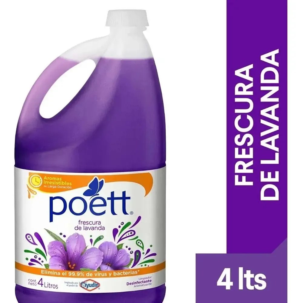 Limpiador Líquido Aromatizante Poett Frescura de Lavanda 4L