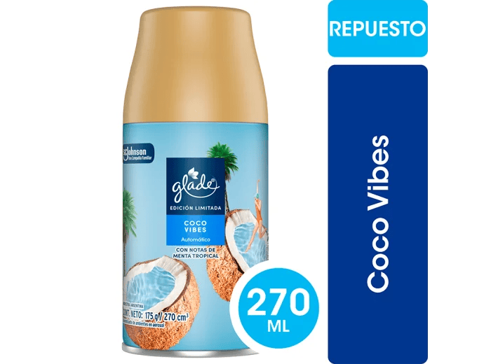 Coco Vibes Glade 270cm³ Automático Repuesto