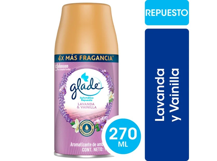 Lavanda y Vainilla Glade 270cm³ Automático Repuesto