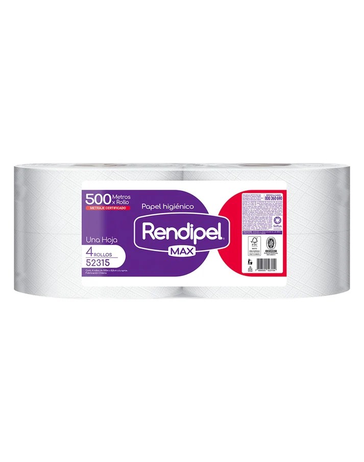 Papel Higiénico Rendipel Max 4x500m