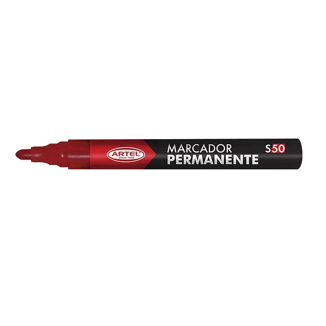 PLUMON PERMANENTE PUNTA REDONDA ROJO ARTEL
