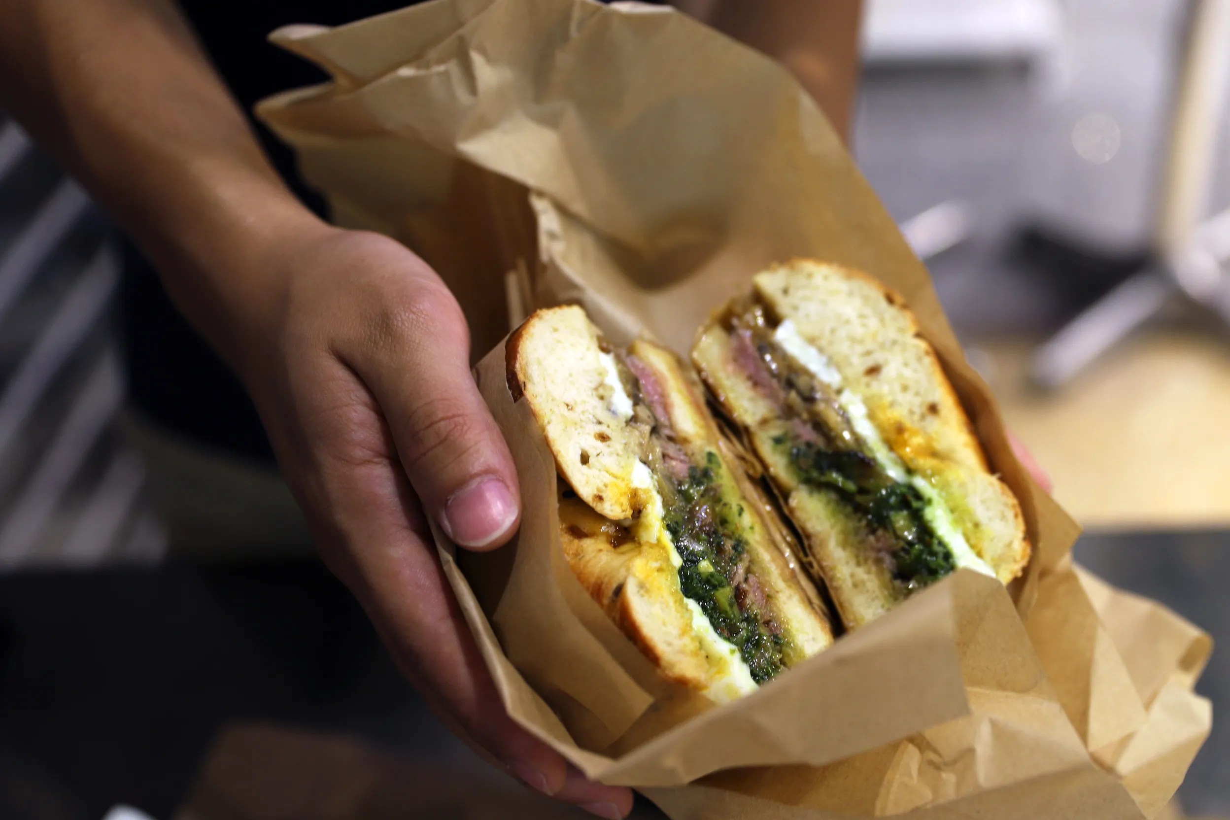 Steak and Eggs Bagel review from TMBH Tanjong Pagar