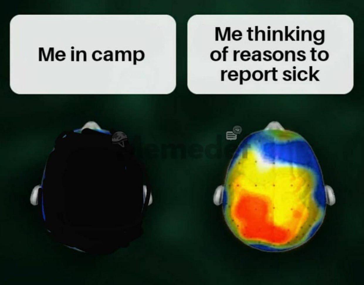 reporting sick meme, excuse camo from memedef