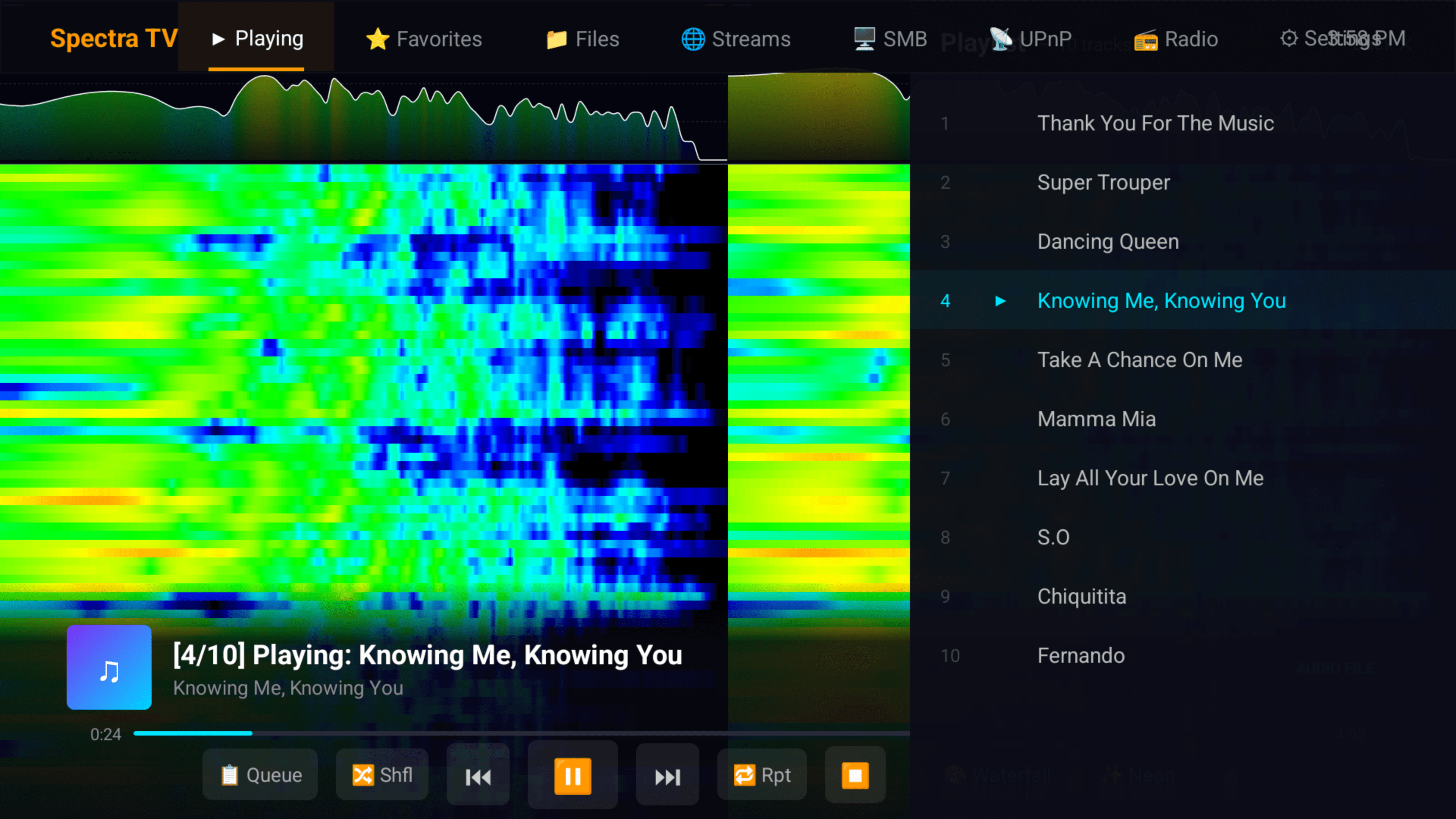 Playlist queue overlay