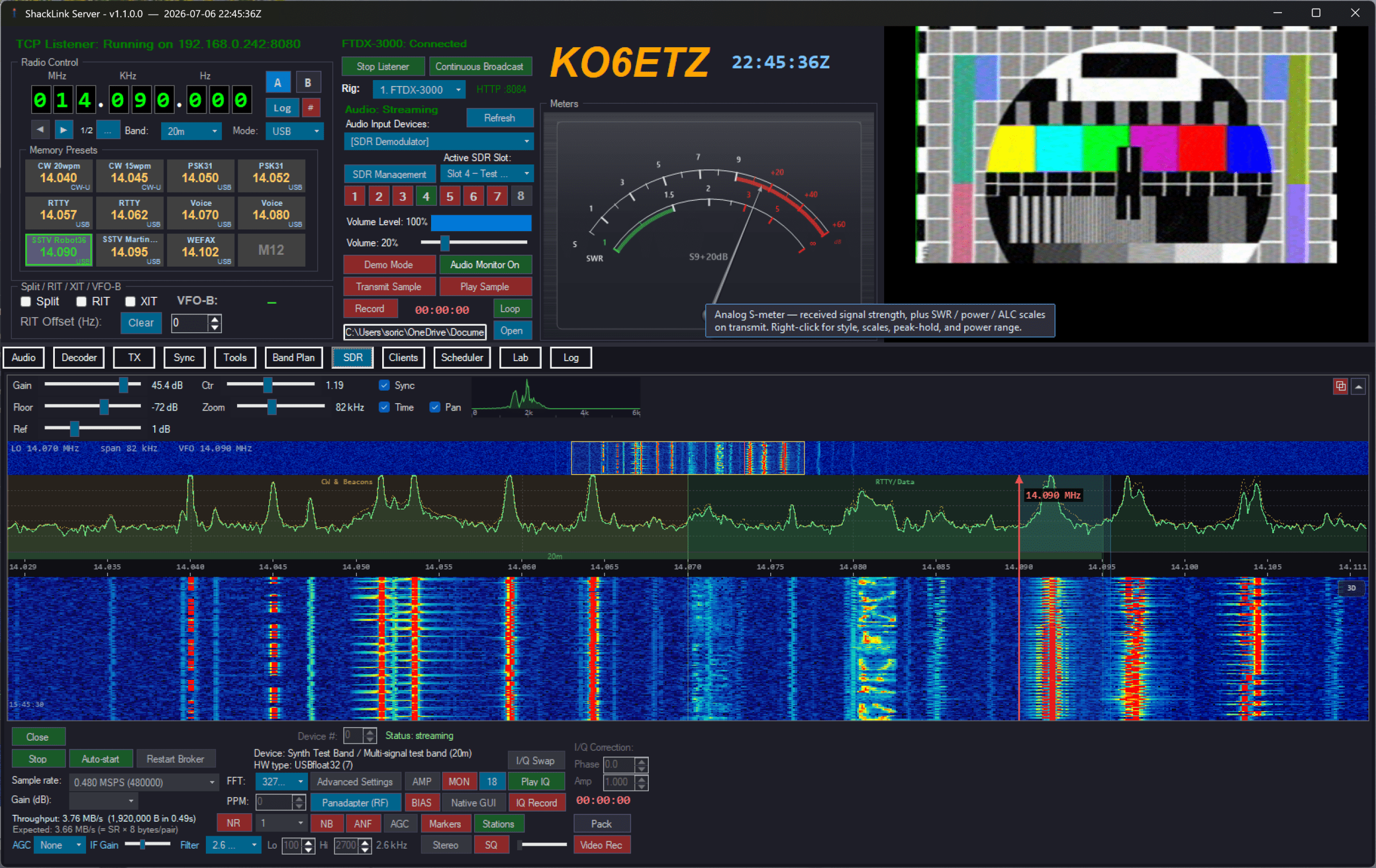 Decoded image in the dashboard panel
