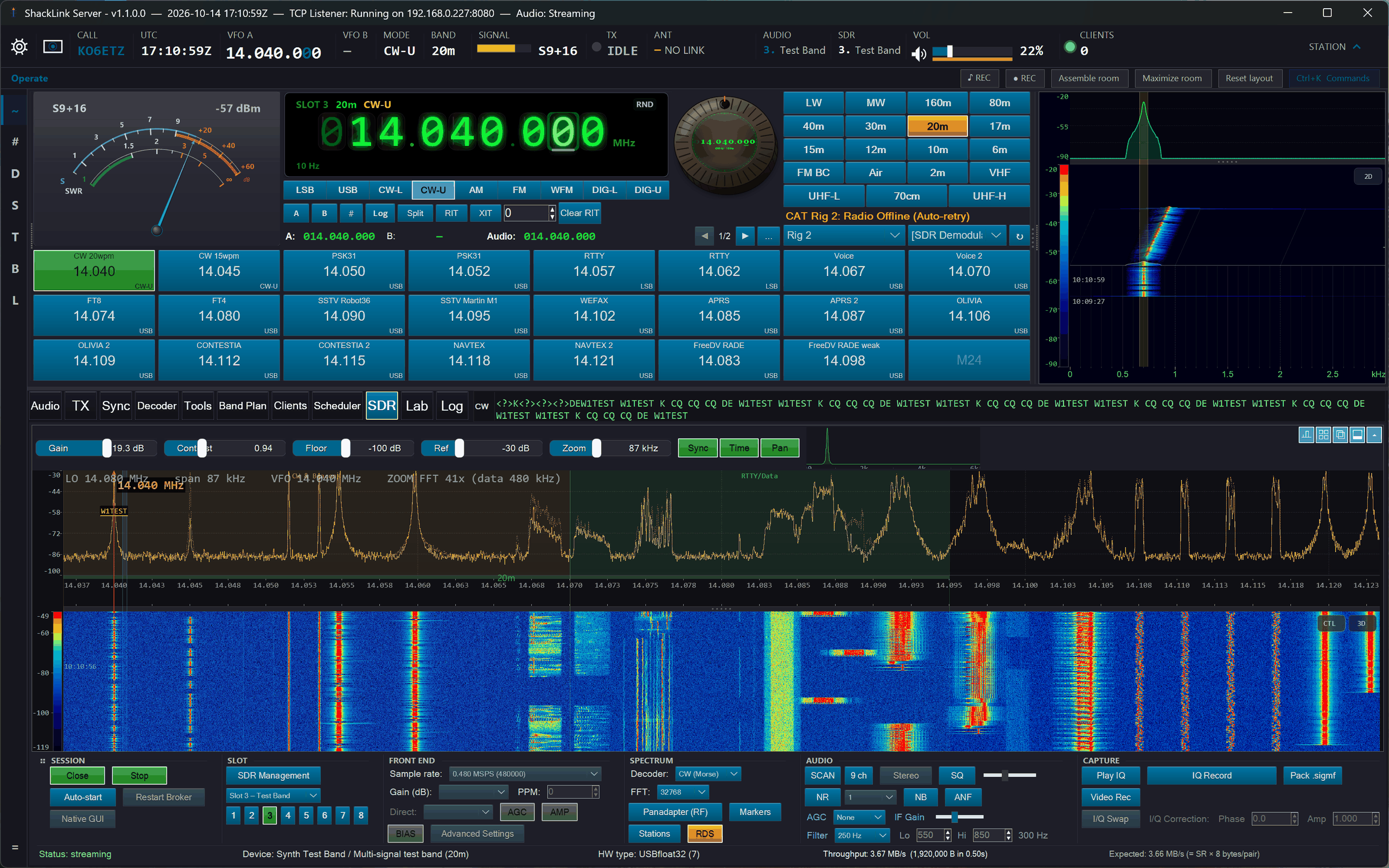 Dashboard panel in Audio Visualization mode