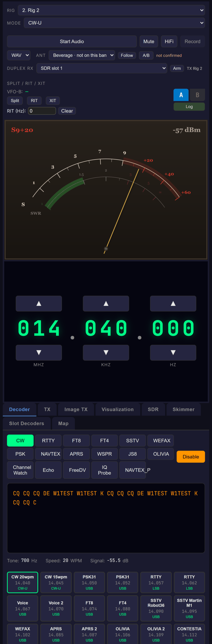 Web client digital decoder
