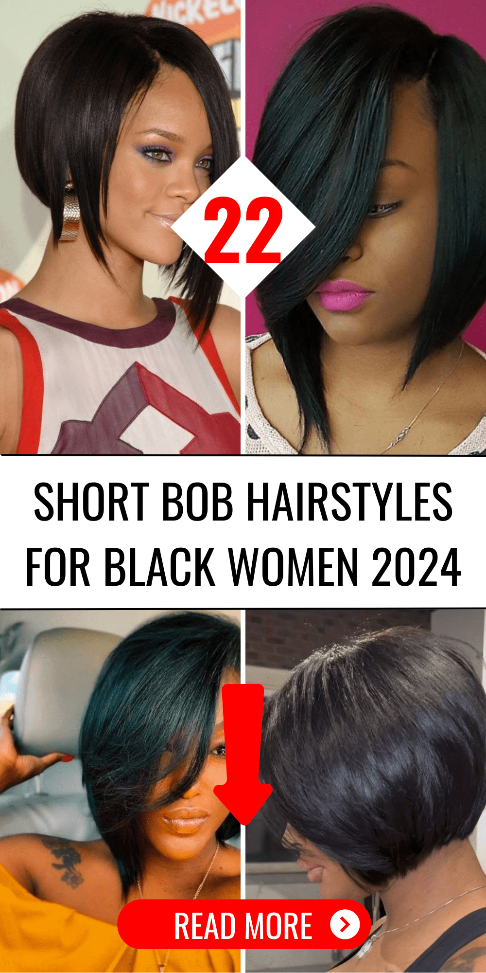Top 22 short bob hairstyles for black women 2024