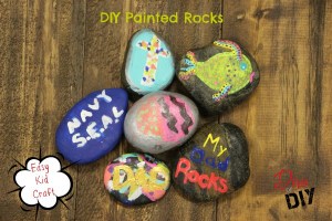 rocks painted diy easy gifts craft paint rock simple crafts fun unique father kid quick fathers things garden something cheap