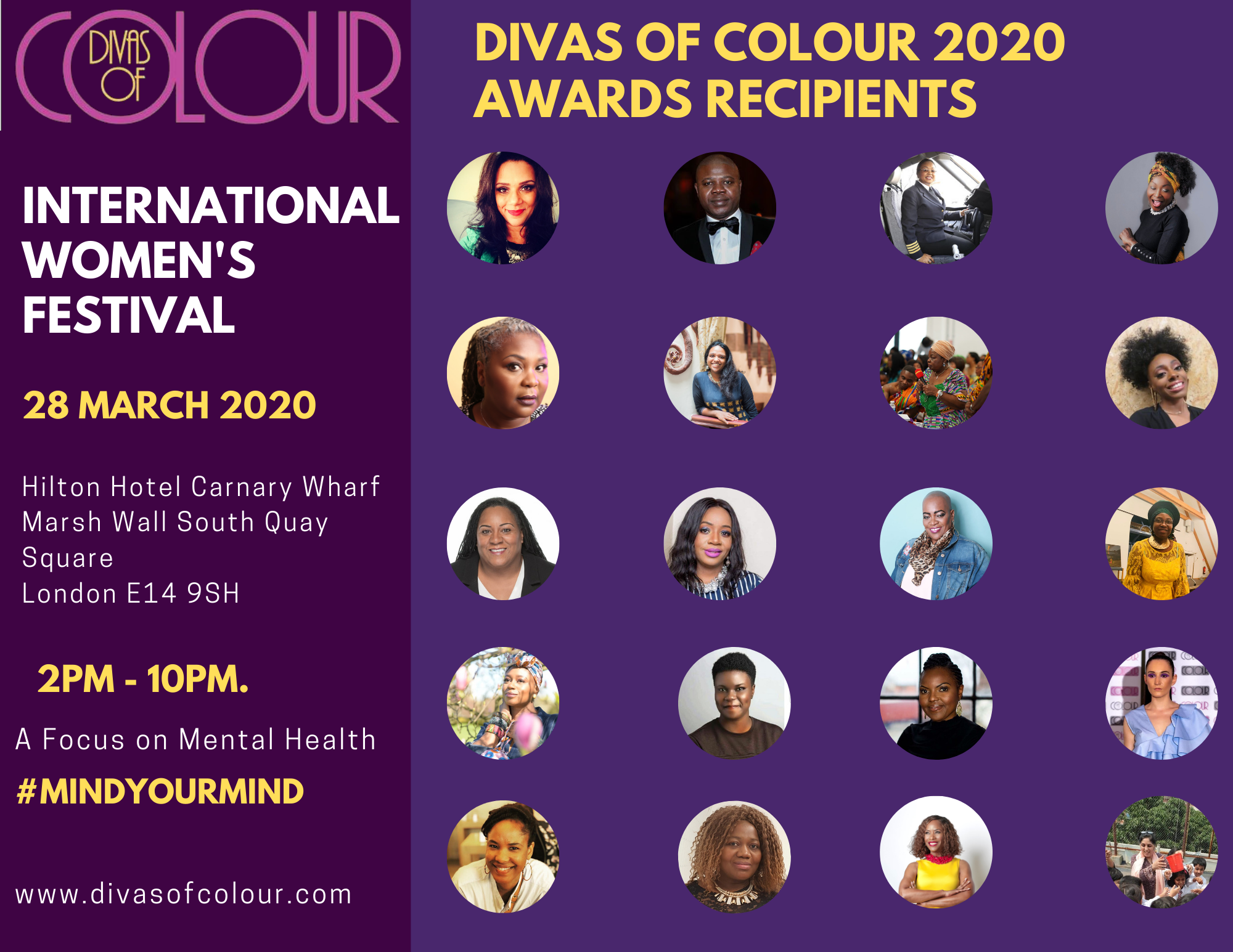 Divas of Colour 2020 awardees