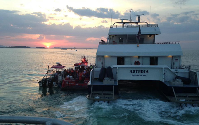 The rest of the staff was great and we just loved the captain. Boston Wedding Cruise Meets Rocky Conclusion Workboat
