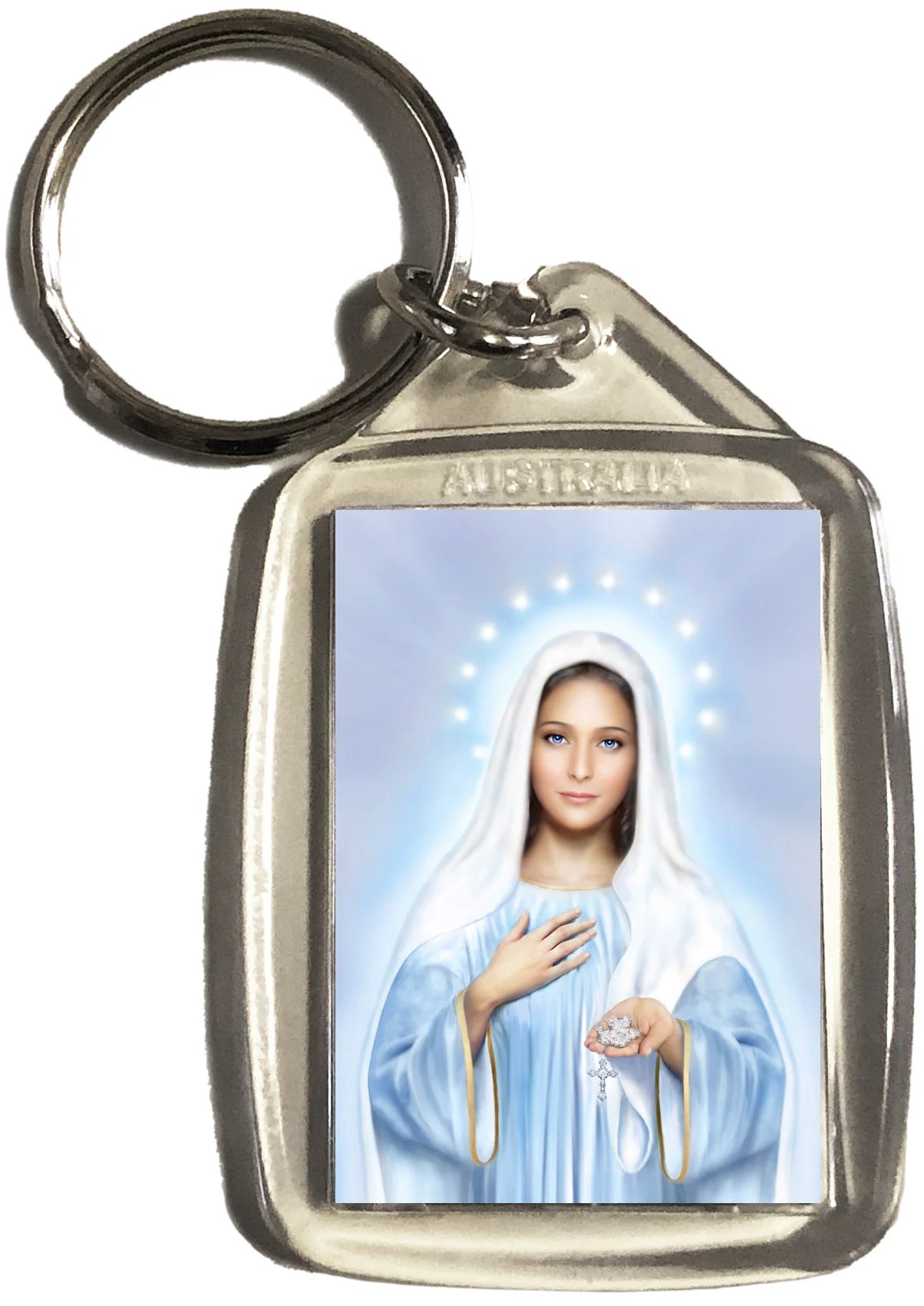 Keyring Our Lady Of Medjugorje Richard L George Divine Mercy