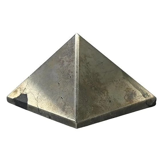 Divinity Healing Natural Pyrite Certified Pyramid – 2″ Inch Crystal Certified Pyramid for Positive Energy, Vastu, Reiki, Feng Shui and Chakra Healing Energy Balancing Cubical Pyrite Clusters Abundance Stones