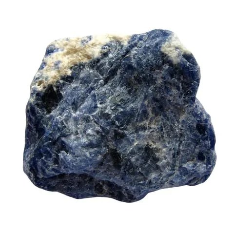 Divinity Healing Divine Sodalite Raw Rough Stones. Weight: 100 to 150 Grams Approx. | Pack of 1 to 4 Beautiful Natural Raw Stones depending on Raw Crystal Stone Size | Hand Picked and Cleaned | AAA Grade Lab Certified Real Crystal