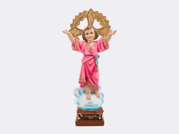 Niño Divino Jesús 40 cm | Estatua Religiosa de Yeso Pintada a Mano