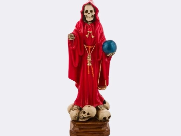 31a7908e-0d95-4035-b26b-0ff44e3c0aaa Santa Muerte Roja 40 cm | Figura Espiritual de Yeso Pintada a Mano