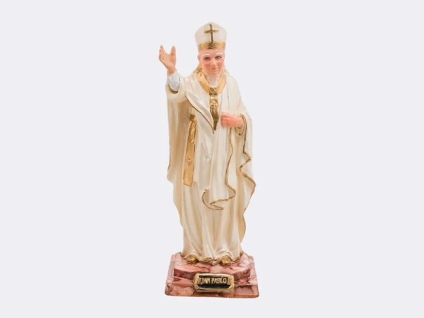 3a7122d6-4ca7-4927-b6a8-20cdbbed8d06 Papa Juan Pablo II 30 cm | Estatua Religiosa de Yeso Pintada a Mano