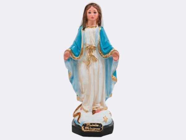 Virgen de los Rayos Figura Religiosa 20 cm | Estatua en Yeso Pintada