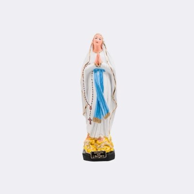 Virgen de Lourdes 65 cm | Estatua Religiosa de Yeso Pintada a Mano