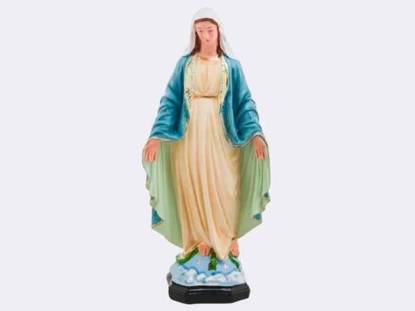 Virgen de los Rayos Figura Religiosa 50 cm | Estatua en Yeso Pintada