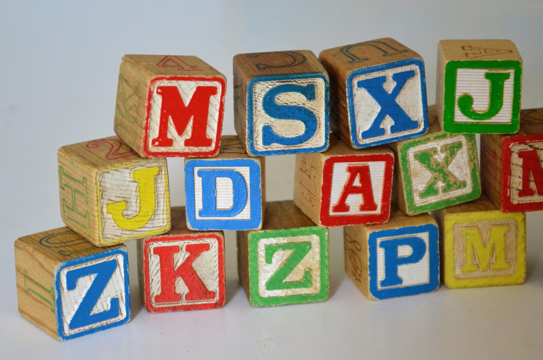 Wood blocks to teach the ABCs as a nod to today's list of divorce legal jargon terms you might need to know.