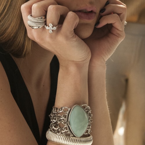 925 Silver Ring with Gemstone